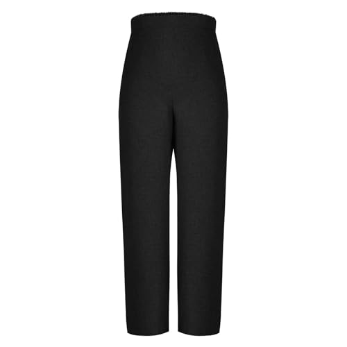 Linen Palazzo Pants for Women High Waist Wide Leg Pants Summer Elastic Workout Trousers Beach Flowy Joggers3