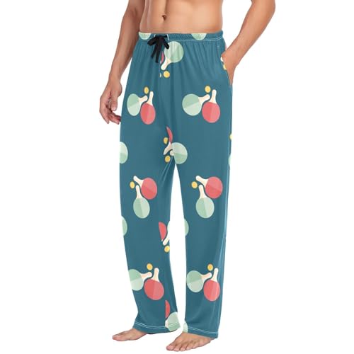 susiyo Ping Pong Men's Pajama Pants Cotton Pajama Bottoms Sleepwear PJ Pants Lounge Pants with Pocket Drawstring4