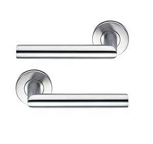 Paire De Poignées De Porte Sur Rosace Inox Tempo Disco Bricard 666452