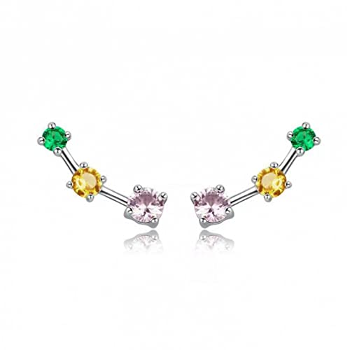 Boucles d'oreilles argent sterling et zircon carré au design exquis et chic