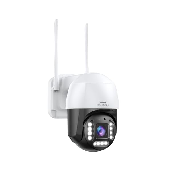 BOTHTI Black Light Security Camera Outdoor, Ultra Low Light Wireless WiFi IP Camera Home Security System 360° View,Motion Detection, auto Tracking,Two Way Talk,HD 2.8K pan Tile Full Color Night Vision