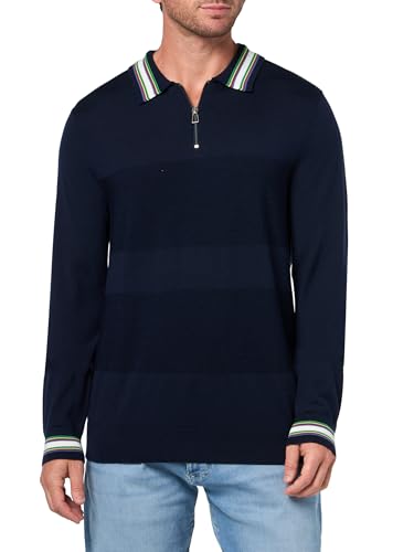 PS Paul Smith Mens Sweater LS Polo Blue