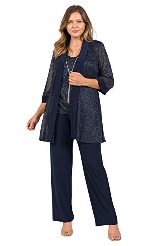 R&M Richards Pant Suit Mother of The Bride Plus Size Navy