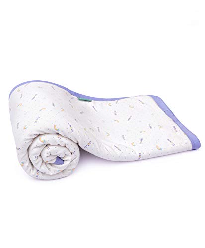 Image of Mi Arcus Premium Knitted Printed Ultra-Soft Blanket for Baby Boys Girls 0-12 Months, 100x85 cm - White