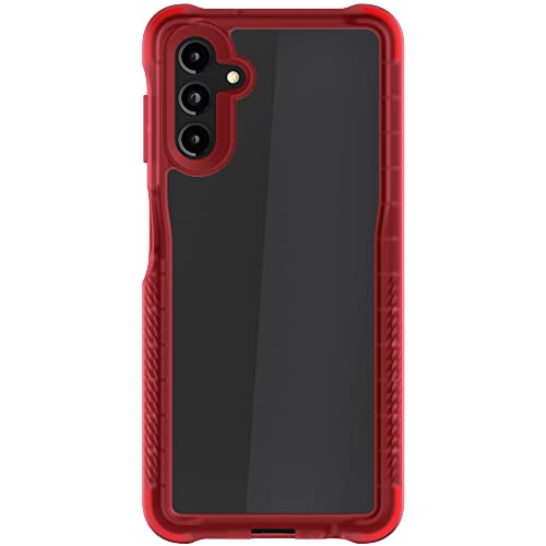 Image of Ghostek COVERT Red Galaxy A13 5G Case Clear Hard Back Shockproof Protective Phone Cover Premium Slim Thin Lightweight Design Heavy Duty Designed for 2021 Samsung A13 5G (6.5inch) (Red-Limited Edition)