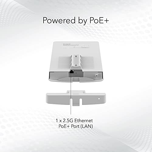 Image of NETGEAR Wireless Outdoor Access Point (WAX610Y) - WiFi 6 Dual-Band AX1800 Speed | Up to 200 Devices | 1x2.5G Ethernet Port | IP55 Weatherproof | 802.11ax | Insight Remote Management | PoE+ Powered