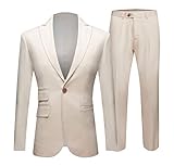 Chaqueta de traje: cierre de dos botones, solapa de pico de ajuste delgado, bolsillo en el pecho utilizable, dos bolsillos con solapa, cuatro botones de manga a cada lado, ventilación central en la parte posterior.