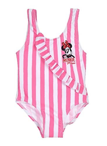 Disney Minnie Mouse Badeanzug für Mädchen Sommer süßer Badeanzug mit Minnie Motiv Einteilige Badeanzüge für Mädchen 74-96cm (as3, Age, 3_Years, Rosa, 96) Cover