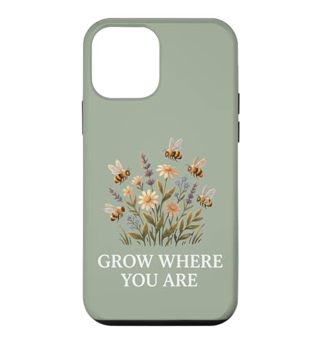 Cottagecore �n�`�̉� Grow Where You Are Wildflower Garden �X�}�z�P�[�X iPhone 12 mini �p