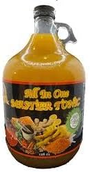 128 onzas | Kosher| Vinagre de sidra de manzana | Todo en uno Master Tonic Shots canela, clavo, limón, jengibre, cúrcuma, pimienta de cayena, miel