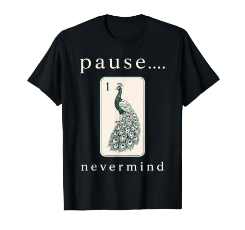 Pause Never Mind Mahjong Peacock One Bam Tile Vintage Mahj