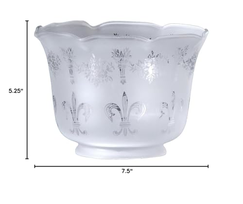 Image of B&P Lamp 4 inch Fitter Fleur-De-Lis Gas Shade, 5 1 /4 inch Ht., 7 1 /2 inch Diameter