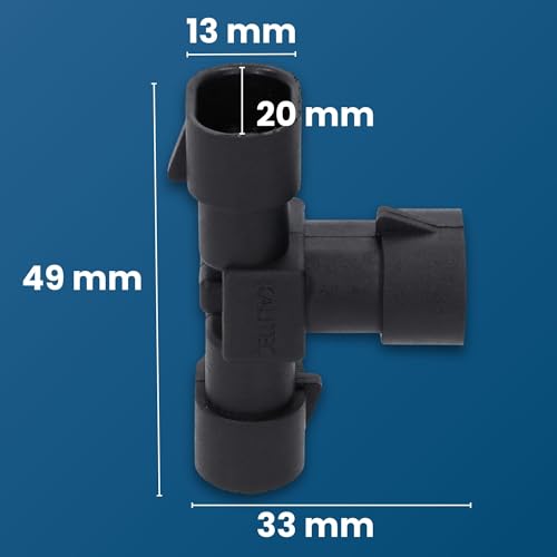 Kalitec KALI-0099 Superseal T-Stück Verteiler I 1,5mm I Stift 2-Polig I 3-fach Verteiler I für Verdrahtungszwecke I Mehrfachadapter I Mehrfachanschluss