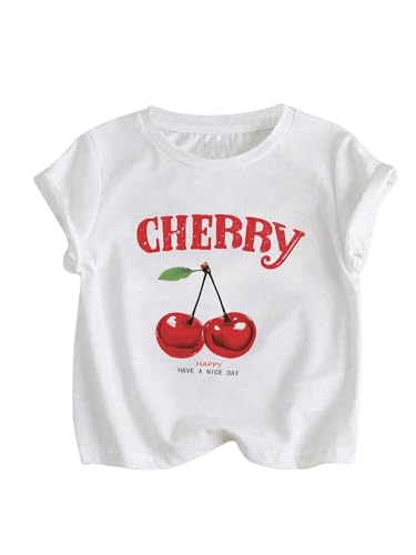 Toddler Girl's Graphic Print Tee Shirt Round Neck Short Sleeve T Shirts Summer Cute Trendy Tops3