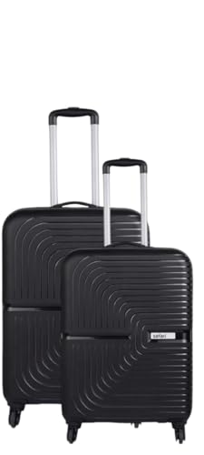 Image of PP Hard Shell 4 Wheels 360 Degree Safari Trolley Bag for Travel Black, Set of 2, Free Size, 70 cm