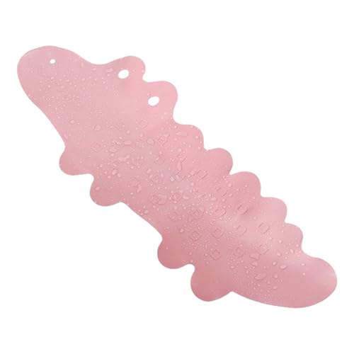 Badewannenmatte rutschfest Kinder, 95 X 34.5 cm Antirutschmatte mit Saugnäpfen, Maschinenwaschbar Badematte rutschfest Badewanne, Weiche Antirutschmatte Badewanne für Baby und Kinder (rosa Krokodil)