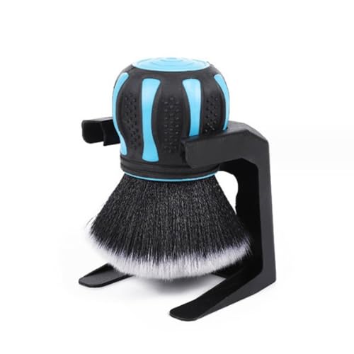 Ziciner Ultra Soft Detailing Brushes, Car XL Synthetic Brush Comes with Storage Rack, Auto Interior Dusting Brush Cleaning Tool Covers Large Area Inside or Outside Vehicles (Lake Blue)
