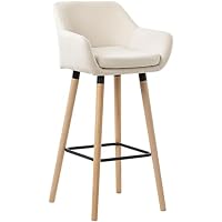 2 x Tabouret de bar Grant en tissu, Chaises de Bar Pied en Métal