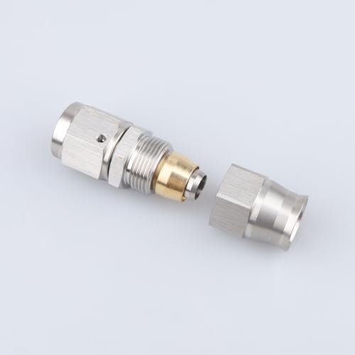 Image of AC PERFORMANCE 6AN PTFE Brake Hose End Fitting Straight Stainless Steel