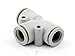 SMC KQ2T12-00A PBT Push-to-Connect Tube Fitting, Union Tee, 12 mm Tube OD (Pack of 10)