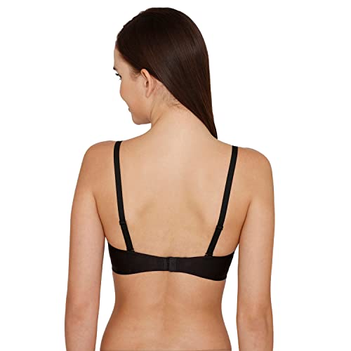Image of Zivame Miracle Padded Non Wired Full Coverage T-Shirt Bra - Jet Black