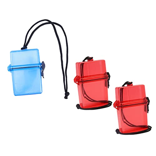 BESPORTBLE 3pcs Outdoor Sealing Box Durable Watertight Containers for Medicine Cigarettes Jewelry Portable Storage for Travel and Daily Use Colors