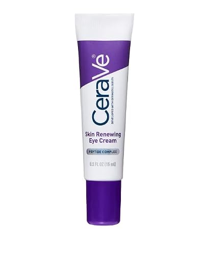 Image of CeraVe Skin Renewing Eye Cream 15ml – With Peptide Complex, Caffeine, Hyaluronic Acid & Niacinamide – Reduces Fine Lines, Wrinkles & Dark Circles – Dermatologist Developed, Suitable for Sensitive Skin