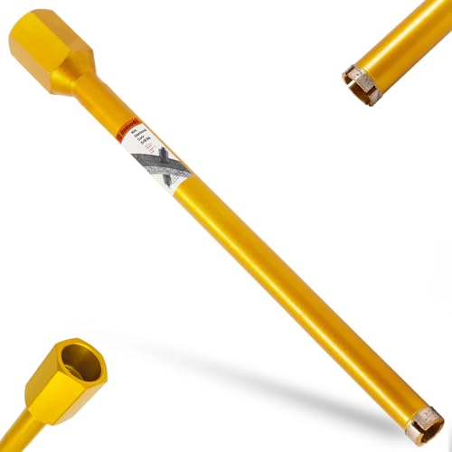 1 Inch Wet Core Drill Bit, 1" Core Bits for Concrete, 14" Drilling Depth, 1-1/4"-7 Thread Diamond Core Drill for Cured Concrete, Hard Masonry, Brick Block, Solid Cement, Stucco, Stone (25mm)