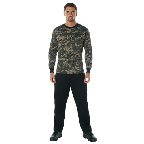 Image of Rothco Long Sleeve Camo T-Shirt | Rugged Camouflage Crew Neck T Shirt, Comfortable Casual Tee for Men & Women