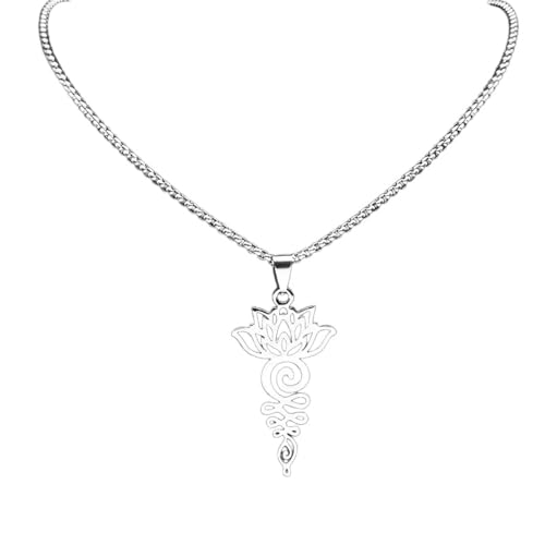 Collier lotus pour homme et femme : bijou de prière bouddhiste