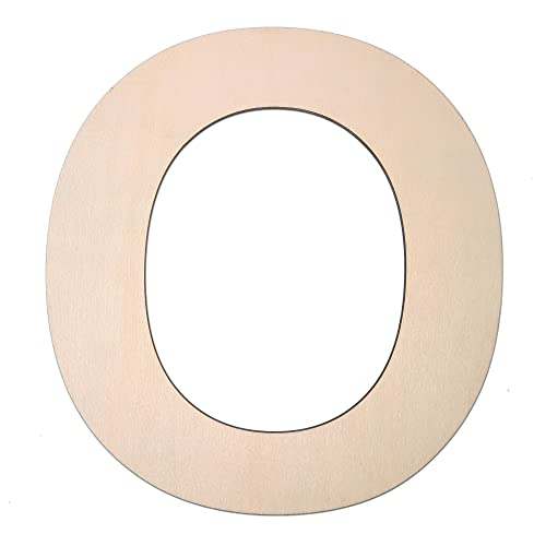 12 Inch Wooden Letter O, 1/4 Inch Thick Large Unfinished Wood Letter for DIY Crafts Home Wall Decor