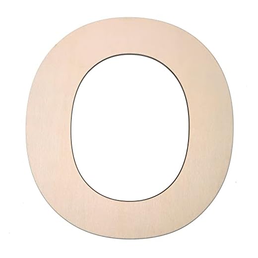 12 Inch Wooden Letter O, 1/4 Inch Thick Large Unfinished Wood Letter for DIY Crafts Home Wall Decor