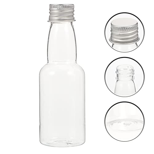 Petites bouteilles à jus 50ml en verre transparent avec bouchon aluminium x50 - 5