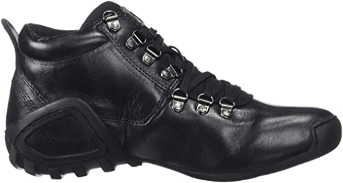 Image of Woodland Men's Leather Sneaker Black