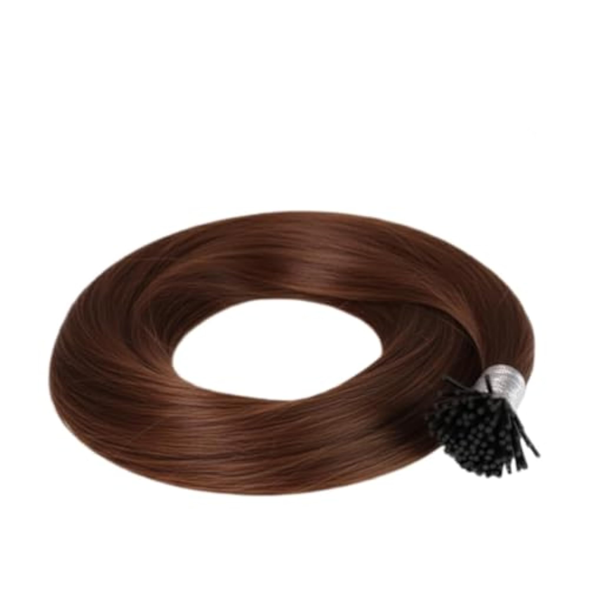Hairarchy I-Tip Real Human Hair Extensions, Medium Brown