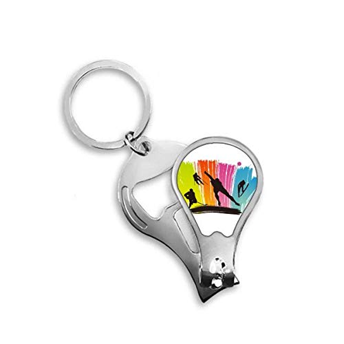 Coupe-ongles de pieds avec illustration ski accessoire pédicure