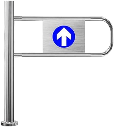 Automatic Swing Gate One-Way Door, 90° Open One-Way Metal Door, Stainless Steel Warehouse Pedestrian Gate Door, Self-Closing Passage/Corridor/Entrance Gate 50 * 100cm-Right