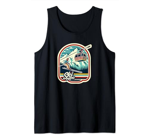 Retro Esquí y Snowboard - Funny Ski Retro Camiseta sin Mangas