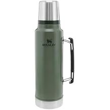 Stanley Classic Legendary Vacuum Bottle 1.5 qt | Wide Mouth with Leakproof Cup Lid | Keep Drinks Hot or Cold | Packable for Travel | Insulated Stainless Steel Thermos | BPA-Free | Hammertone Green