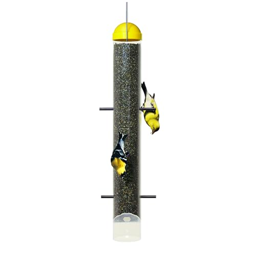 Mangeoire chardon Perky-Pet 399, retournée, jaune