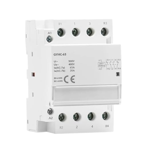 Contactor modular automático para coche eléctrico y climatización 4P 63A