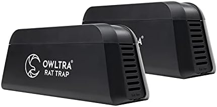 OWLTRA OW-1 Indoor Electric Rat Trap 2PCS, Instant Kill Rodent Zapper with Pet Safe Trigger, Black
