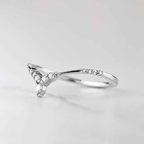 VVS1 Moissanite Wedding Bands Diamond Ring Enhancer for Engagement Rings 925 Sterling Silver Curved Stacking Band Size 4 to 103