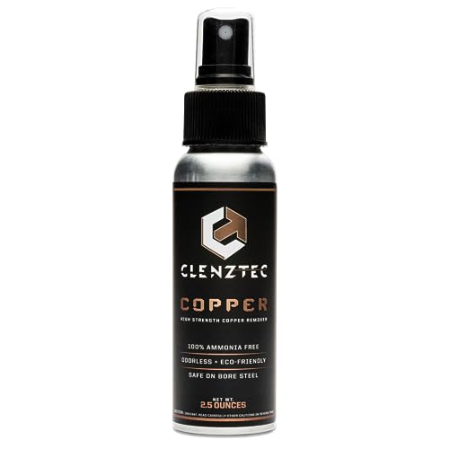 CLENZTEC Copper Cleaner & Bore Scrubber | Gun Bore Cleaning Solvent and Copper Solvent | Odorless & Ammonia Free Formulation (2.5 oz Pump Sprayer)