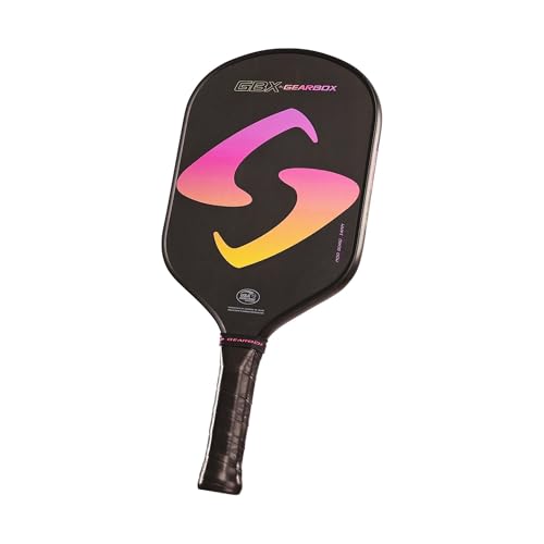 Image of Gearbox GBX Quad Mod 14mm Pickleball Paddle - Textured Glass Fiber Face, Enhanced Spin & Control, PU Molded Handle, 14mm Poly Core - Lightweight, Durable, High-Performance Paddle