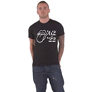 The Rolling Stones T Shirt Sixty Outline 1962-2022 Nouveau Officiel Homme Noir - Les Beatles, Paul McCartney, John Lennon, RIngo Starr, George Harrison