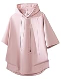 [BUTMYJ] メンズ パーカー T シャツ フード付き ゆったり 大きいサイズ 夏服 通気性 速乾 ストレッチ カジュアル おしゃれ 無地 男女兼用トップス-pink-3XL