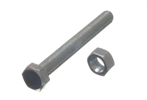 Vis M8 x 70mm boulon hexagonal acier plein filetage avec écrou BZP pour bricolage lot de 20