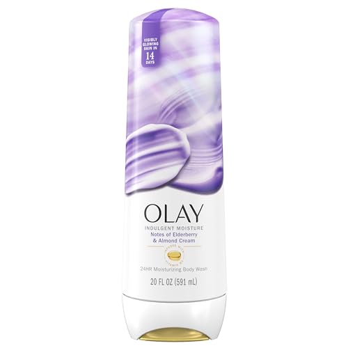 Olay Body Wash for Women, Indulgent Moisture, 24hr Moisturizing & Nourishing Formula, Infused with Vitamin B3 Complex, Luxurious Fragrances, Mango Butter & Vanilla Orchid Scent, 20 fl oz