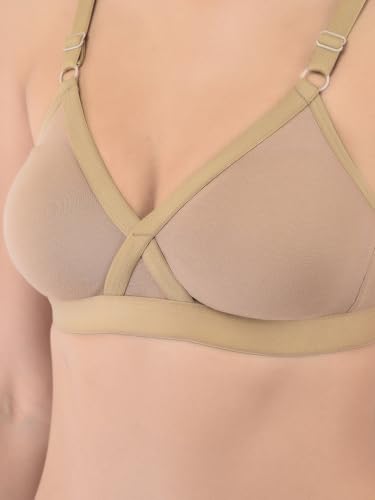 Image of Softline Women's Cotton Rich Wire-Free Non-Padded Balconette Bra Combo | Seamless, Breathable & Soft Fabric | Full Coverage & Everyday Comfort (Pack of 2)